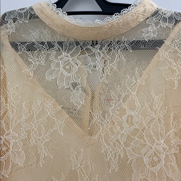 NWT Free People Ruffle short sleeve lace top - Picture 5 of 12